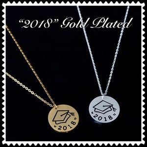 NEW “2018” Gold Plated Graduation Necklace